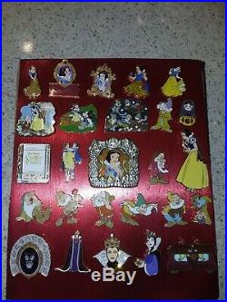 Snow white and evil queen pin lot. 26 total. Majority are LE