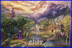 Thomas Kinkade Evil Queen Disney Snow White SN Canvas 27x18