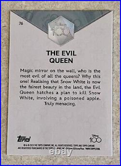 Topps Chrome Disney 100 Snow White's The Evil Queen Light Blue Refractor /75