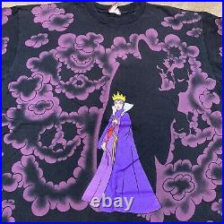 Vintage 90s Disney Evil Queen Snow White Graphic T Shirt Mens XL Rare