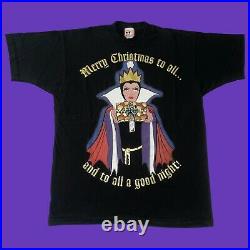 Vintage 90s Disney Villains Snow White Evil Queen Christmas T-Shirt Adult XL