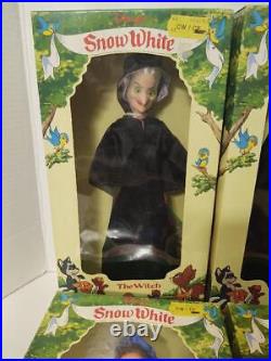 Vintage Bikin Disney Snow White Dolls Old Hag, Evil Queen, Prince & Snow White