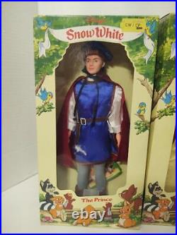 Vintage Bikin Disney Snow White Dolls Old Hag, Evil Queen, Prince & Snow White