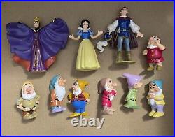 Vintage Disney 1993 Snow White Prince Evil Queen 7 Dwarves in Beautiful Vtg Tin