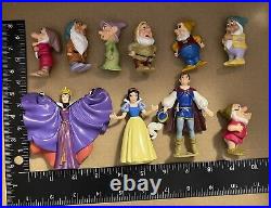 Vintage Disney 1993 Snow White Prince Evil Queen 7 Dwarves in Beautiful Vtg Tin