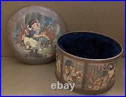 Vintage Disney 1993 Snow White Prince Evil Queen 7 Dwarves in Beautiful Vtg Tin