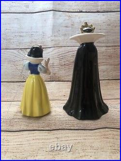 Vintage Disney Porcelain Figurines Snow White And The Seven Dwarfs & Evil Queen