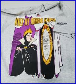 Vintage Disney Snow White Evil Queen Magic Mirror Shirt Size L Euc