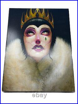Vintage Disney Snow White Villain? Evil Queen Print Painting Signed 69 Of 100