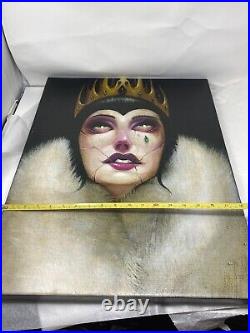 Vintage Disney Snow White Villain? Evil Queen Print Painting Signed 69 Of 100