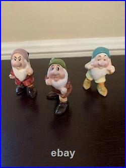 Vintage Disney Snow White & the 7 Dwarfs (plus Evil Queen!) Porcelain Figurines