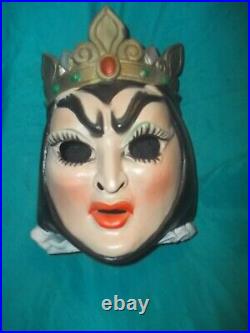 Vintage Evil Queen Mask Cesar Rubber Latex Snow White Female Halloween Disney