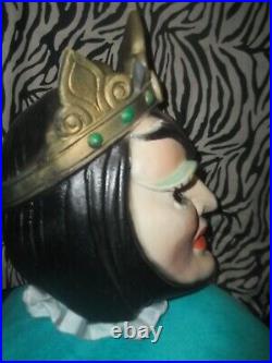 Vintage Evil Queen Mask Cesar Rubber Latex Snow White Female Halloween Disney