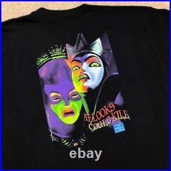 Vintage Y2K Disney Evil Queen Magic Mirror t shirt Snow White Black Size XL WDCC