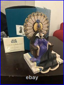 WDCC Disney Enthroned Evil Queen Figurine withBox & COA Snow White and 7 Dwarfs