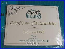 WDCC Enthroned Evil Queen from Disney's Snow White in Box with Signed COA