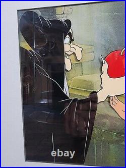 Walt Disney Snow White / Evil Queen Apple Limited Edition Serigraph Cel Framed