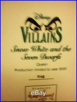 Wdcc Disney Figurine Snow White & Seven Dwarfs Evil Queen Enthroned 2000 Ltd Ed